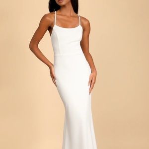 Lulu’s full length white dress